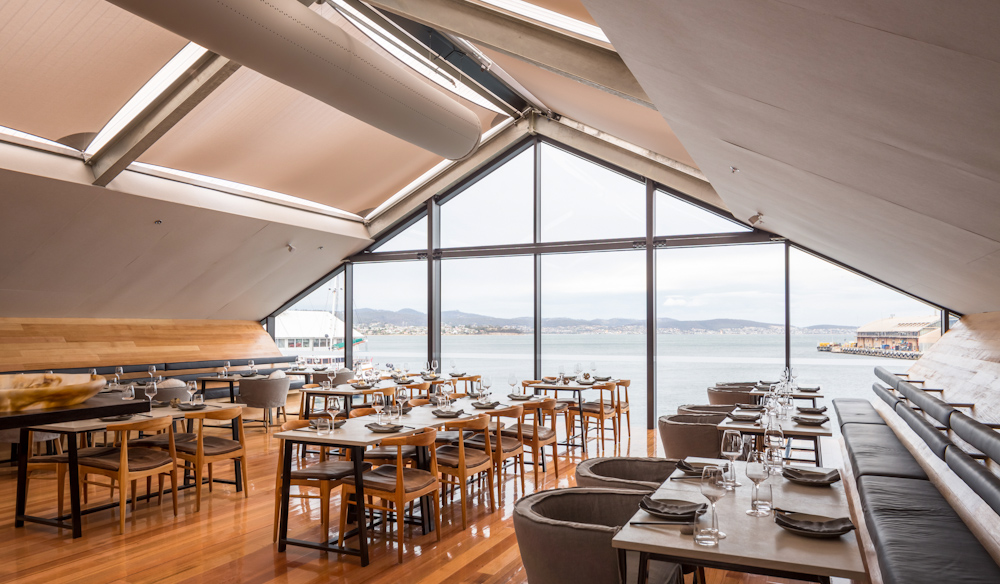 Interior of Aloft on Brooke Street Pier, Hobart