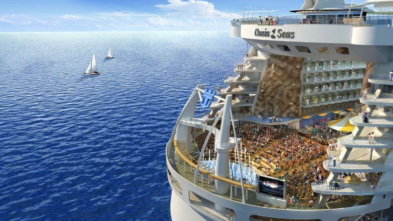 Oasis of the Seas will also hold the first ever full amphitheatre at sea.