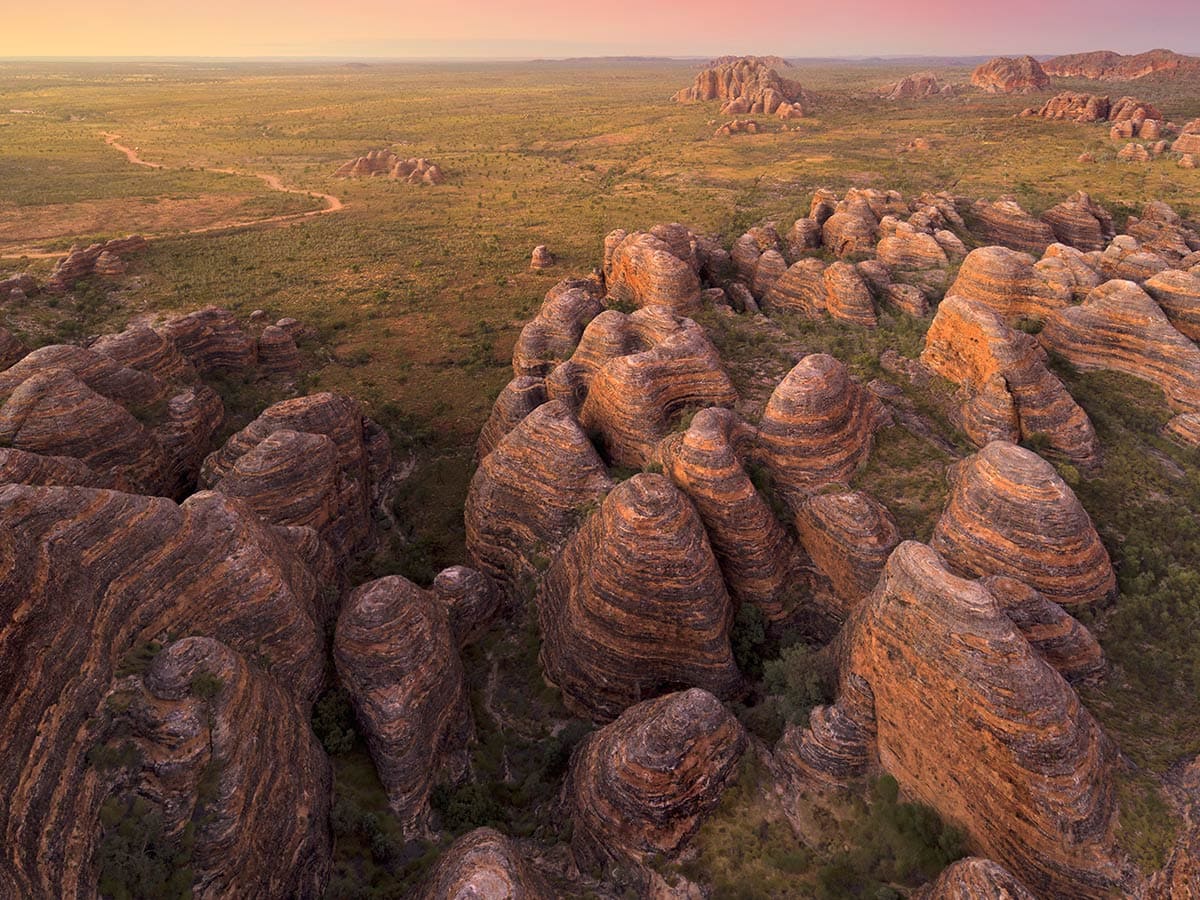 aerial shot of the Bungle Bungles