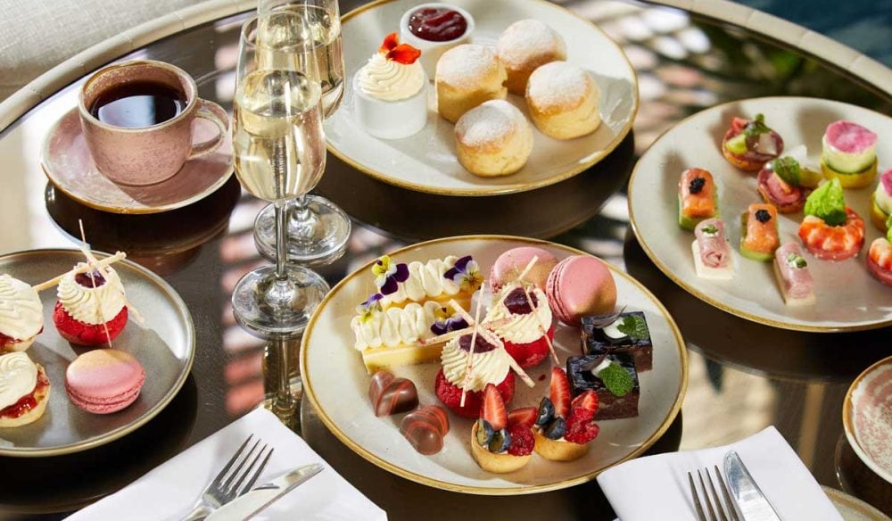 an array of desserts on the table at Chapter & Verse Bar and Lounge at JW Marriott