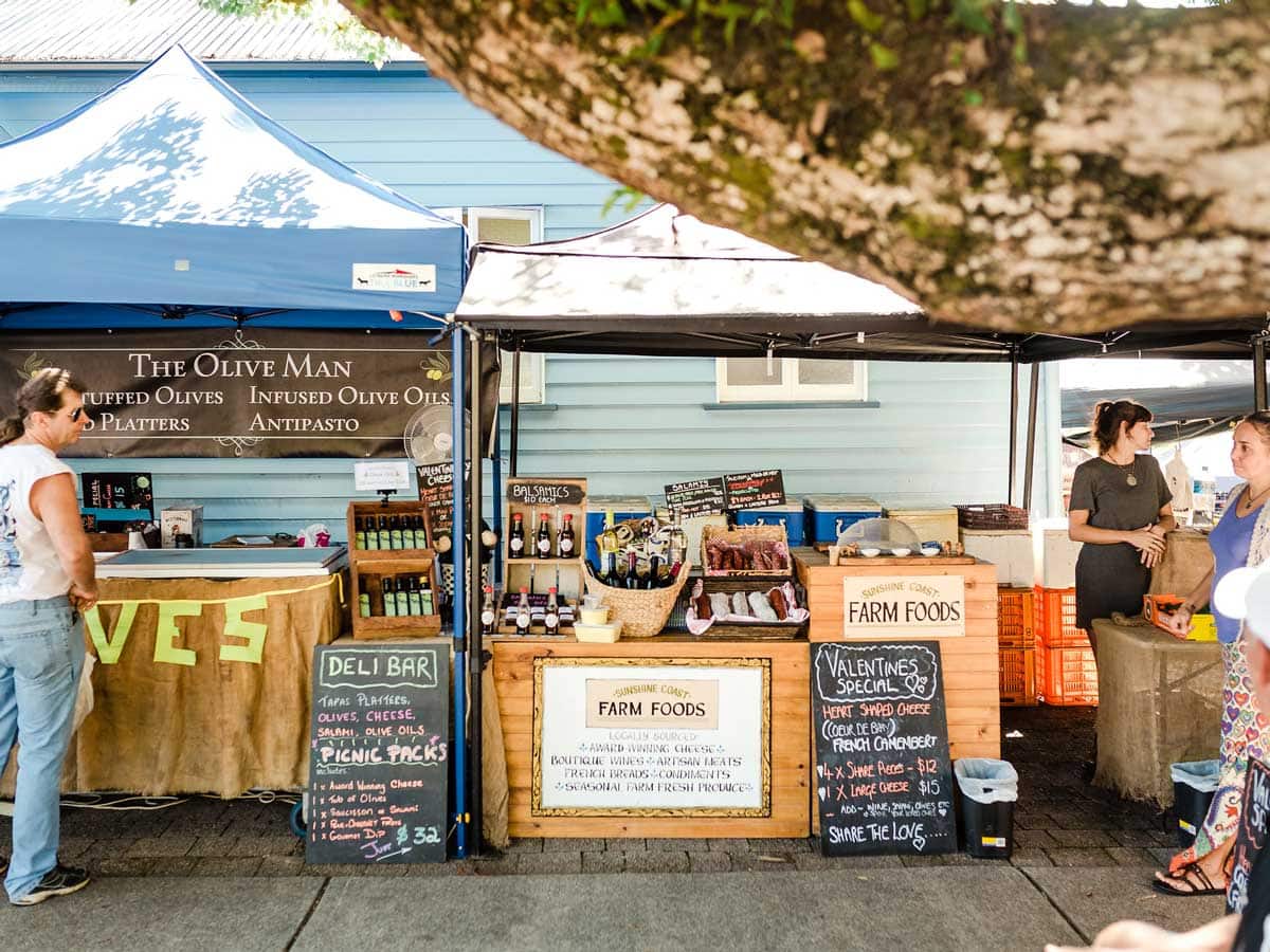 market stalls at Eumundi Markets