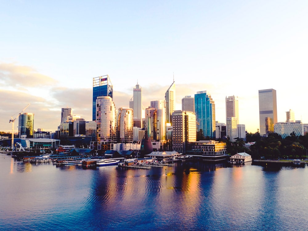 The Perth city skyline