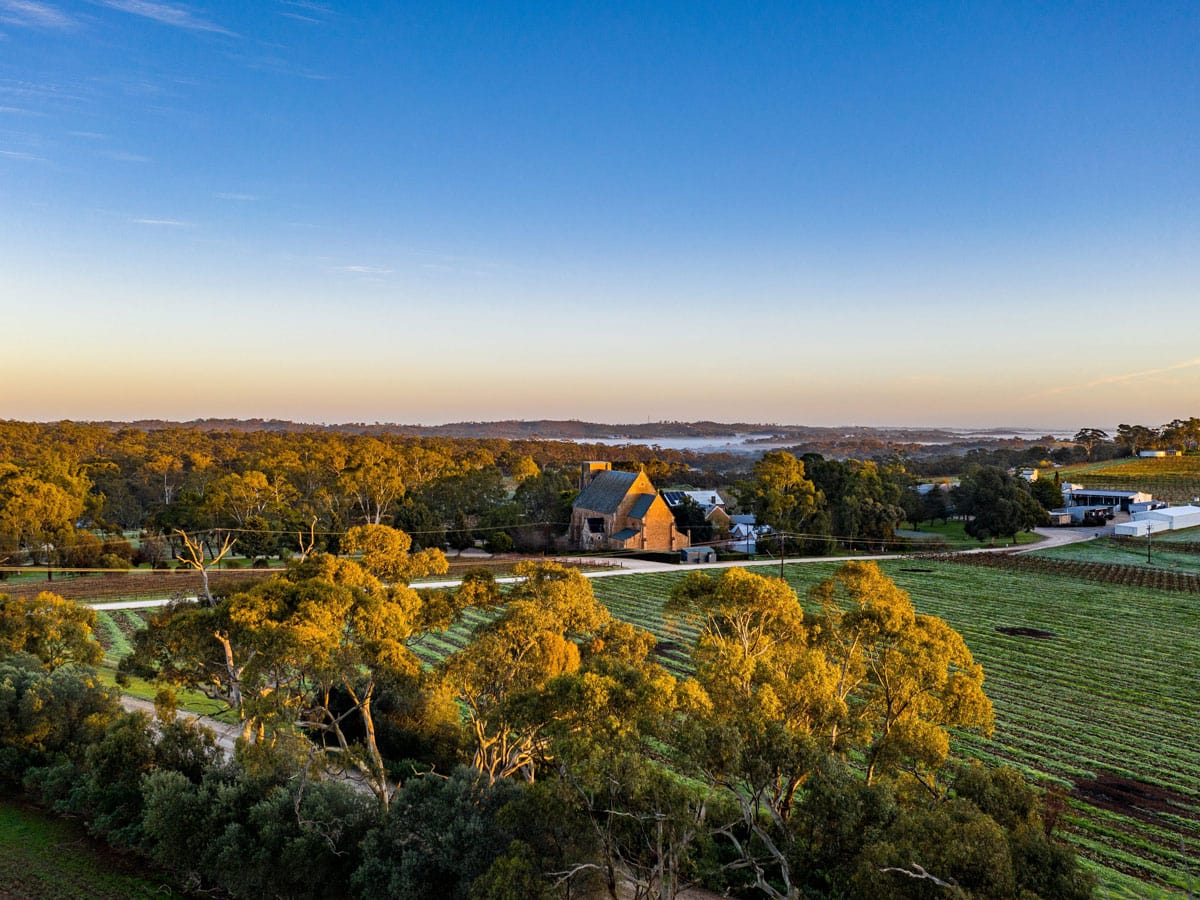 an aerial view of Sevenhill Cellars