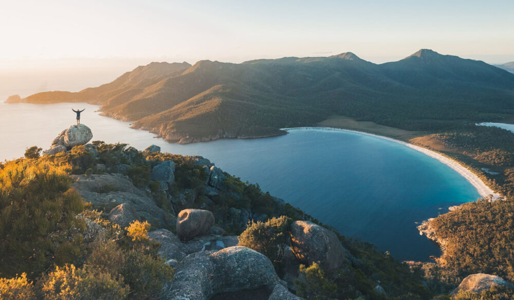 Wineglass Bay Track Lookout in Freycinet, Tasmania