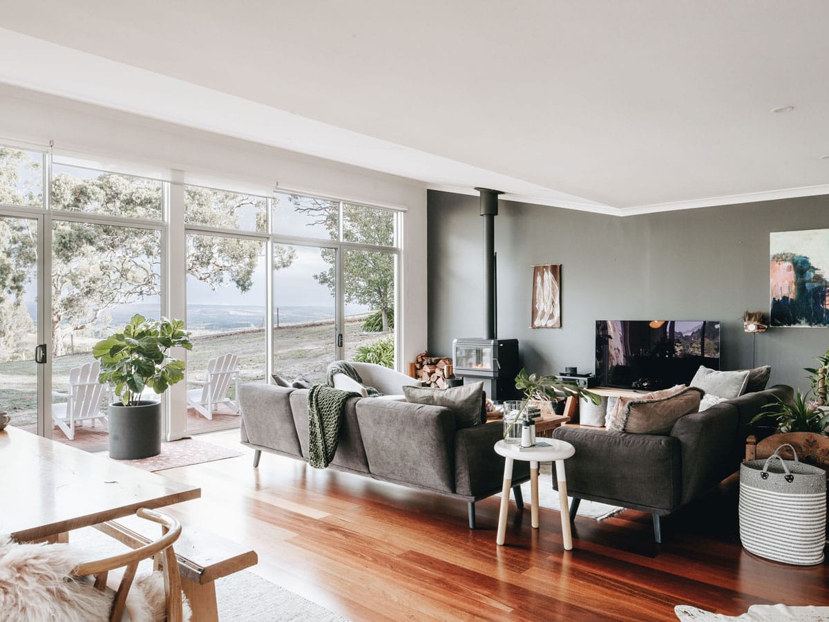 Living room at Altamira in McLaren Vale