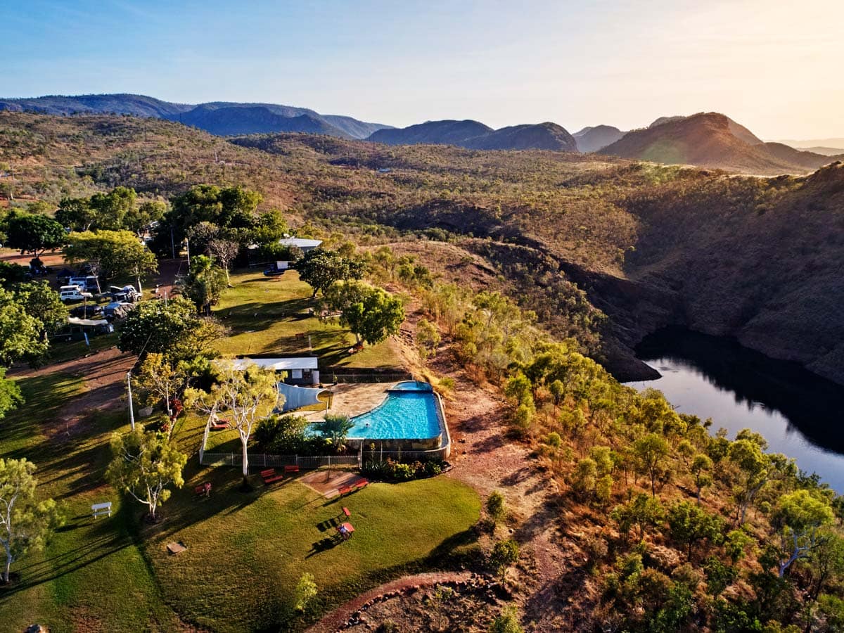 Lake Argyle Resort aerial view