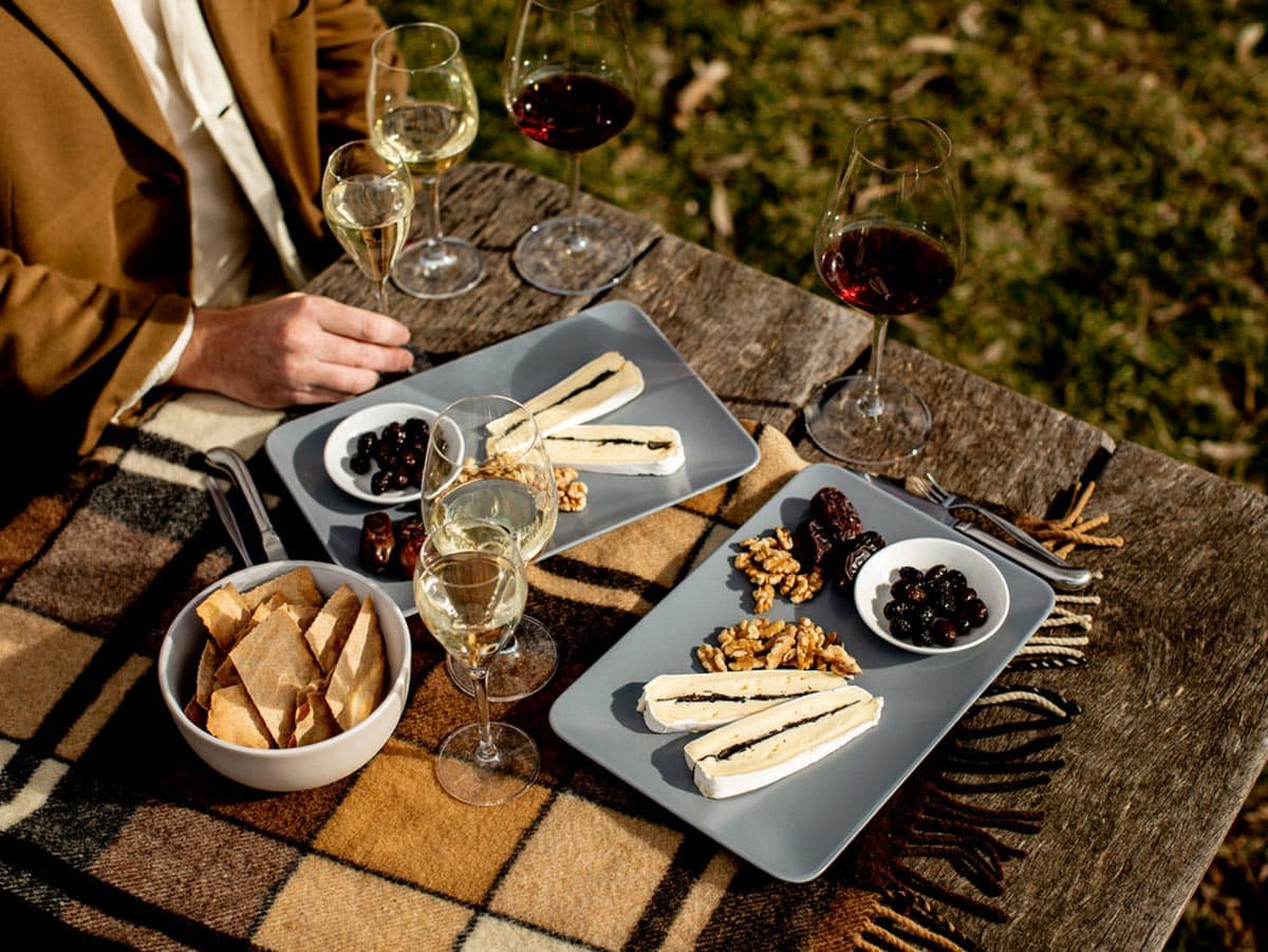 Wine tasting and platter at Mount Majura Vineyard