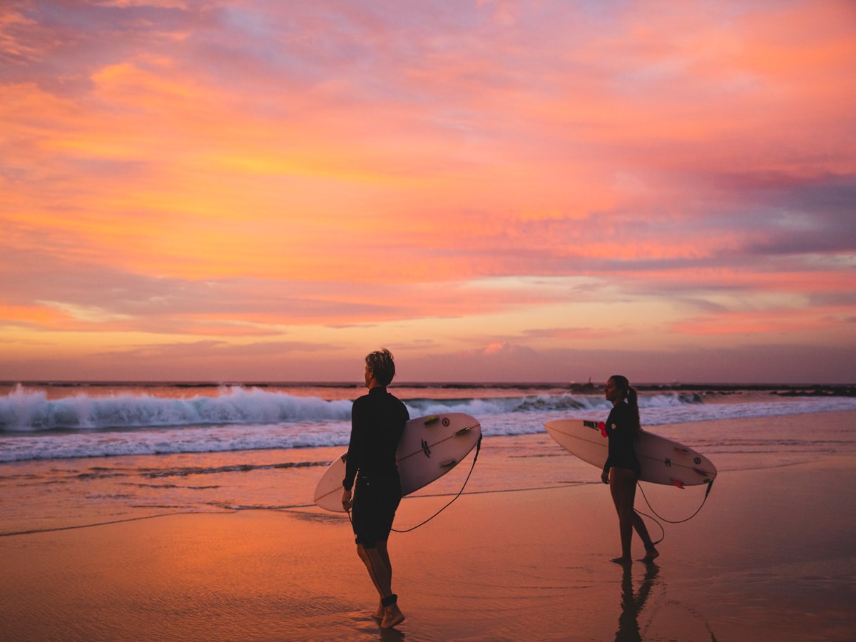 Sunrise surf at Nobbys Beach Newcastle