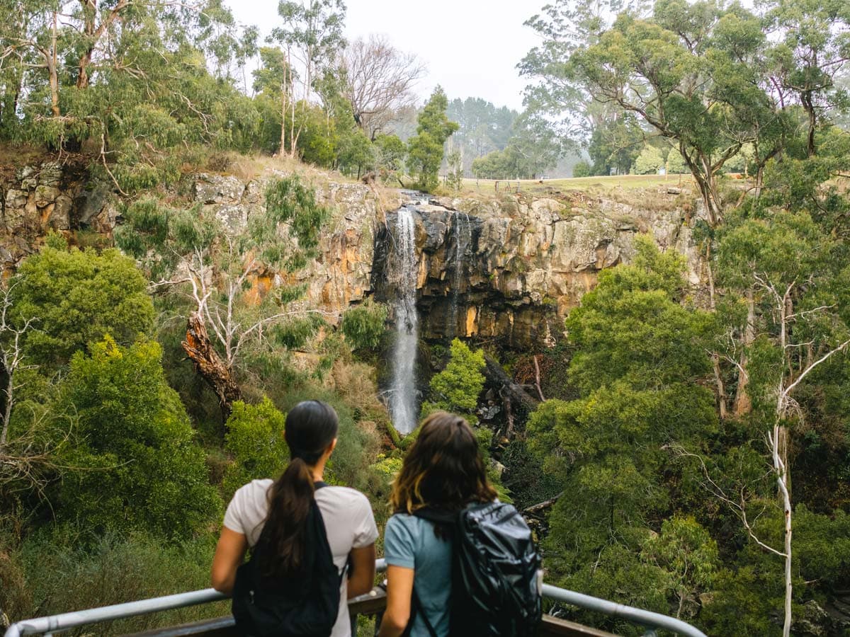 Two women at Sailors Falls near Daylesford