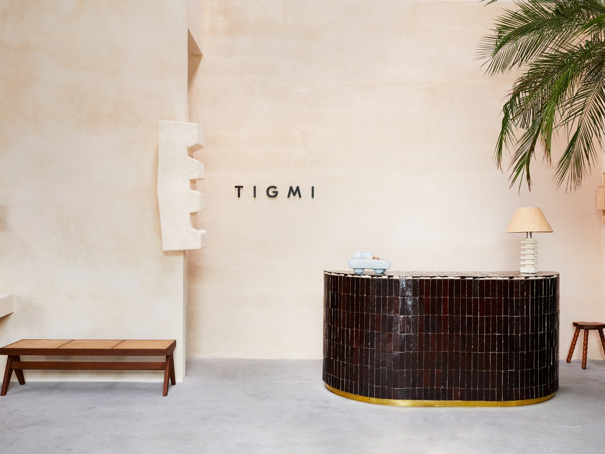 Welcome desk at Tigmi in Byron Bay