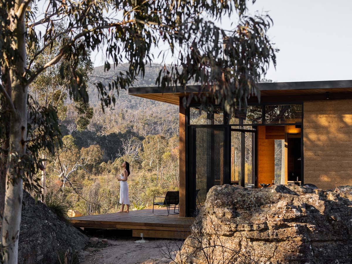 Woman on the deck at Wollemi Retreat