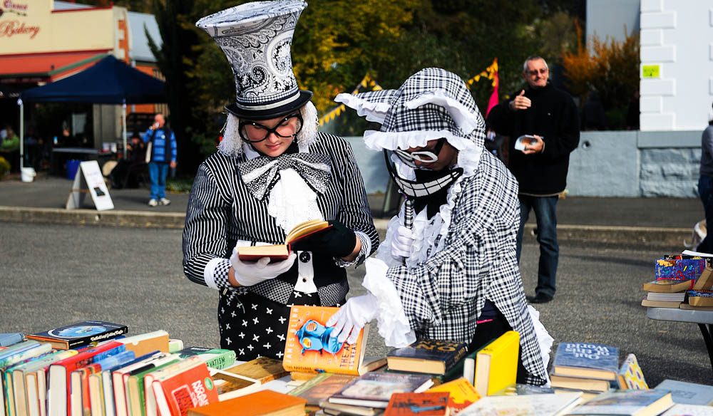 Mad Hatters are the norm at the Booktown festival in Clunes, Victoria (Jesse Booher).