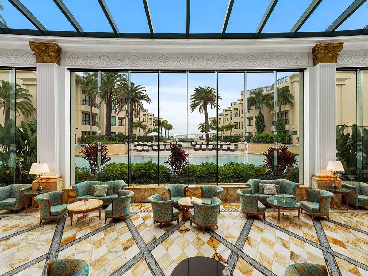 Le Jardin dining room at Palazzo Versace Imperial Hotel Gold Coast